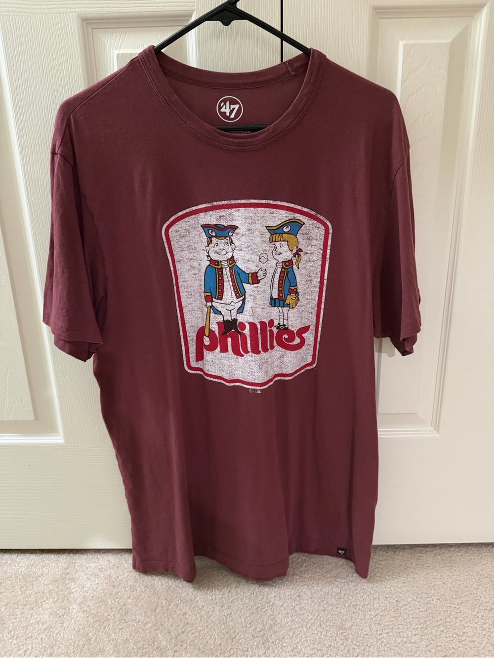 47 Brand Phillies Maroon Graphic Short Sleeve Tee